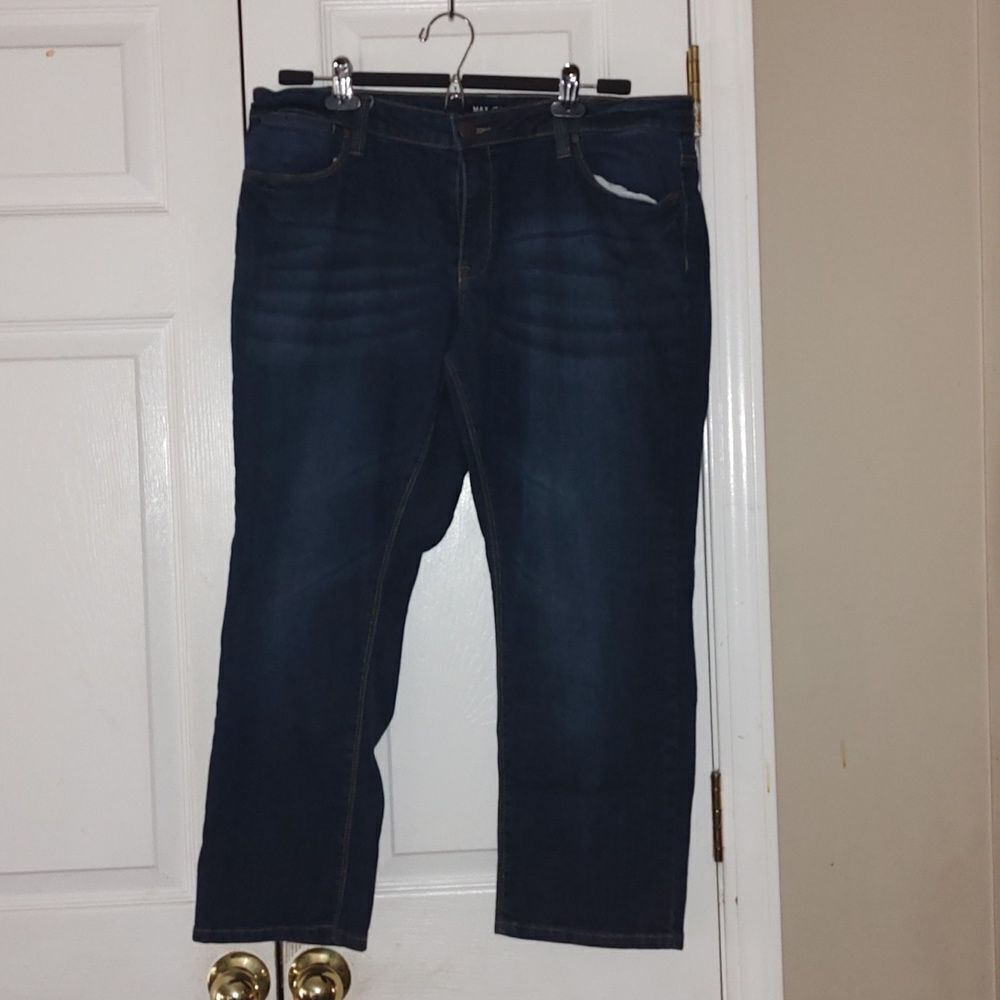 Max Jeans  dark wash crop jeans  Sz 14 NWOT